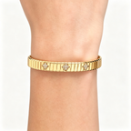 Bvlgari Tubogas bracelet—yellow gold, pavé diamonds