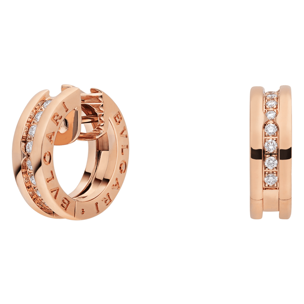 BVlgari B.zero1 Hoop Earrings — Italian Luxury Rose Gold Jewelry