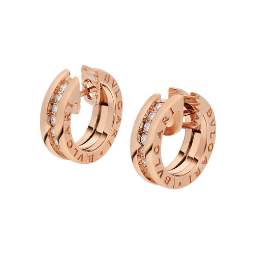 BVlgari B.zero1 Hoop Earrings — Italian Luxury Rose Gold Jewelry