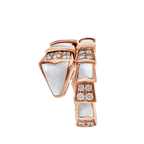 BVLGARI Serpenti Viper Single-Coil Ring – Rose Gold
