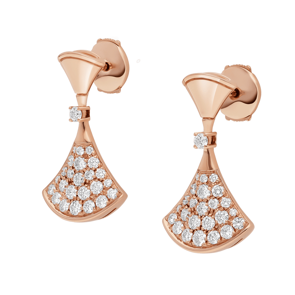 BVlgari DIVAS' DREAM earrings—Italian luxury jewelry in rose gold