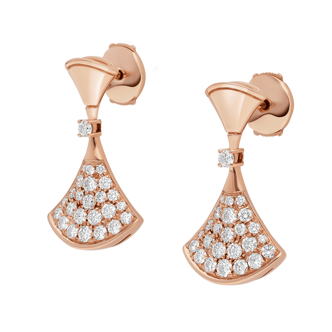 BVlgari DIVAS' DREAM earrings—Italian luxury jewelry in rose gold