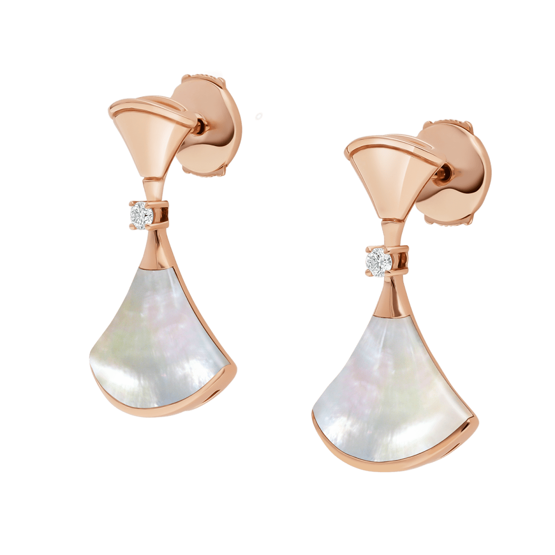 BVlgari DIVAS' DREAM earrings—Italian luxury jewelry in rose gold