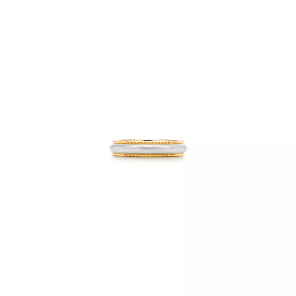 TiffanyTogether Milgrain Ring — Two-Tone Gold Wedding Band
