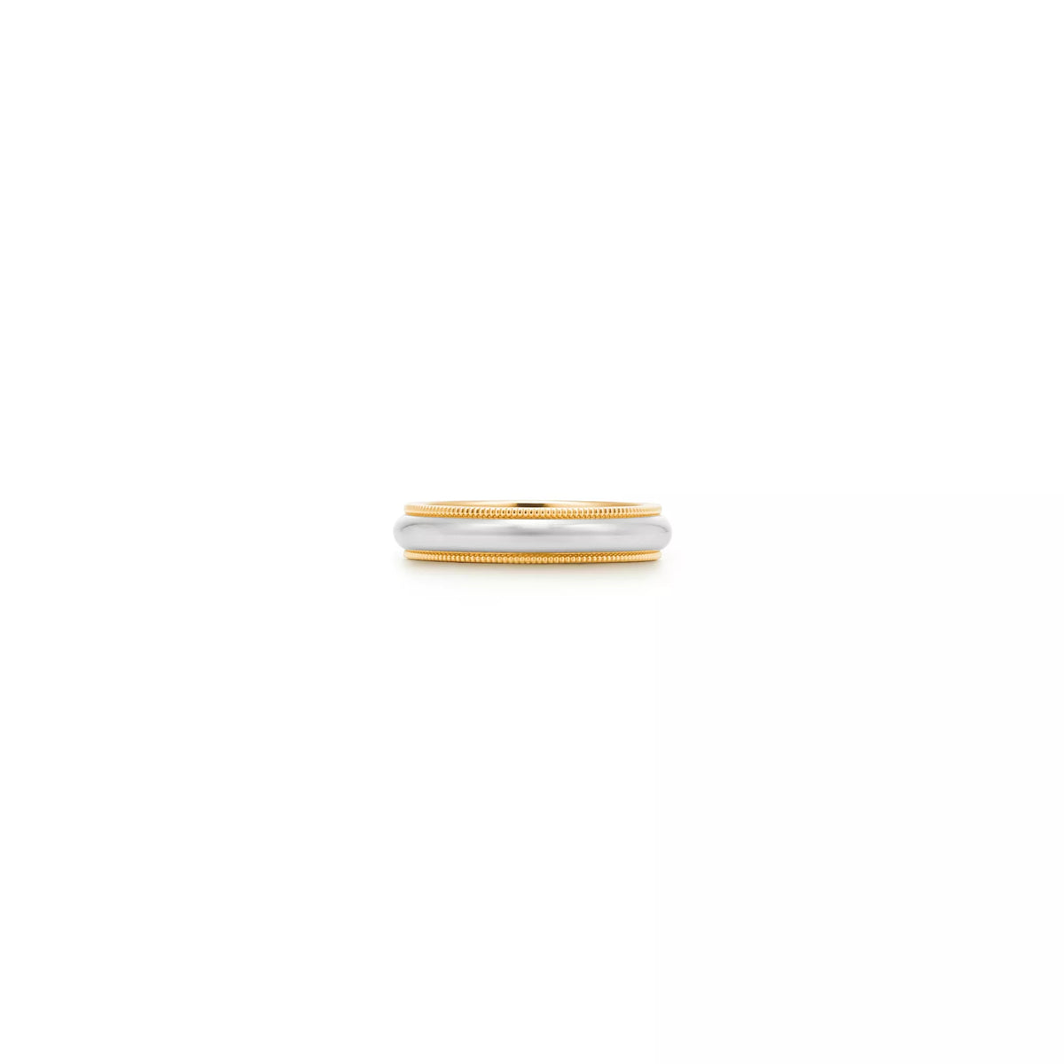 TiffanyTogether Milgrain Ring — Two-Tone Gold Wedding Band