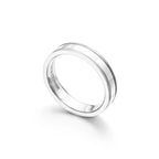 Tiffany Silver Milgrain Ring—Classic wide wedding band; Tiffany-style engagement ring for men and women.