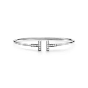 Tiffany T Collection Yellow Gold Double T Bracelet—Iconic Double T motif and timeless American luxury.