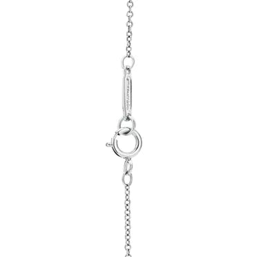 Tiffany & Co. Return to Tiffany Double Heart Tag Necklace in Silver with Pink Enamel