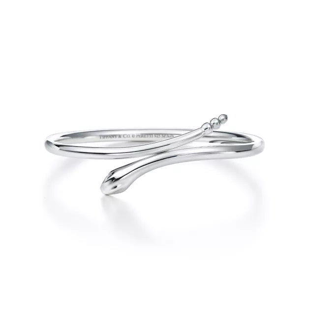 Tiffany Elsa Peretti Sterling Silver Snake Bracelet—Iconic Serpent Elegance