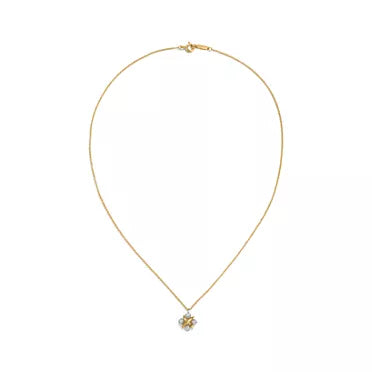 Tiffany & Co. Schlumberger Sixteen Stone X pendant necklace in yellow gold.