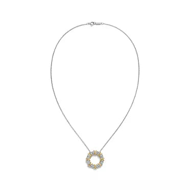Tiffany Schlumberger Sixteen Stone necklace in platinum—round pendant
