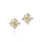Schlumberger Lynn Series Gold Earrings – Iconic X-motif Studs | Luxury Jewelry