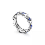 Tiffany Schlumberger Ring—Platinum X-motif prong setting