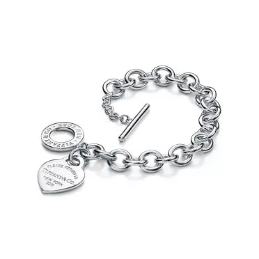 Tiffany & Co. Return to Tiffany Silver Heart Tag Toggle Bracelet