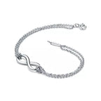 Tiffany & Co. Tiffany Infinity Collection Double-Chain Silver Bracelet