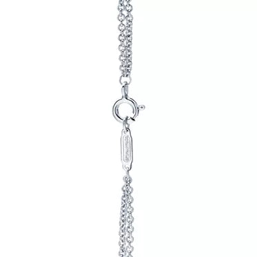 Tiffany & Co. Tiffany Infinity Collection Double-Chain Silver Bracelet