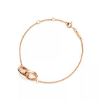 Tiffany & Co. Tiffany 1837 Collection Rose Gold Interlocking Circles Chain Bracelet