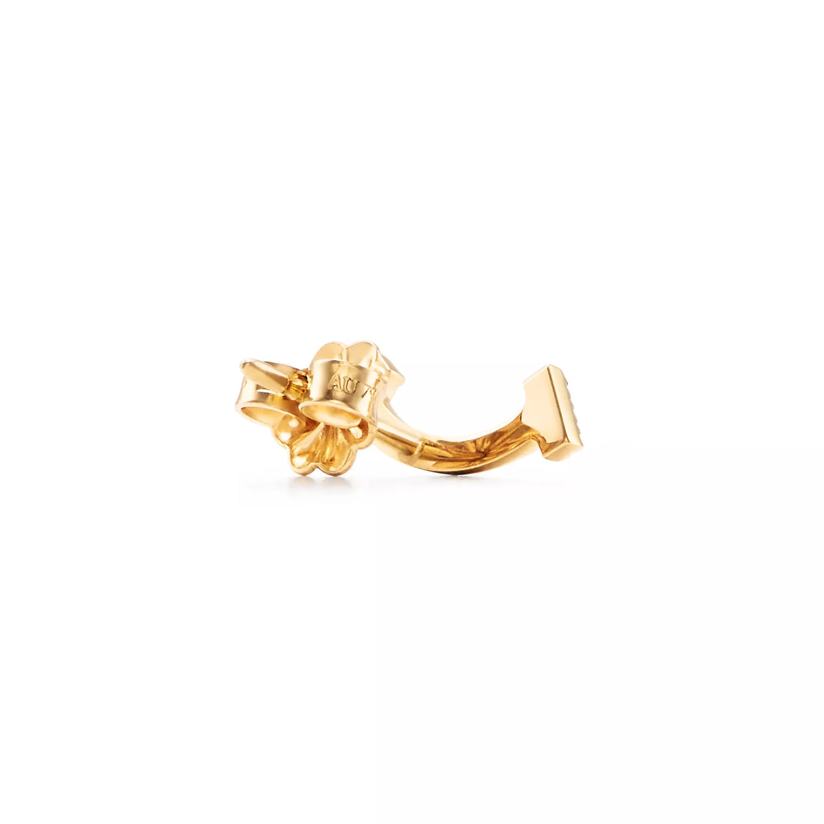 Tiffany T Smile earrings, yellow gold | Luxurious curved stud earrings, women's fine jewelry