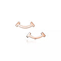 Tiffany T Smile Mini Earrings Rose Gold | Signature Curve Studs Women's Fine Jewelry