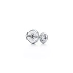 Tiffany Soleste Platinum Earrings—Iconic round brilliant-cut halo stud earrings | Luxury jewelry radiating a double dose of brilliance.