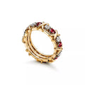 Tiffany Schlumberger Sixteen Stone Ring—Yellow Gold "X" Prong Eternity Ring