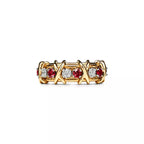 Tiffany Schlumberger Sixteen Stone Ring—Yellow Gold "X" Prong Eternity Ring