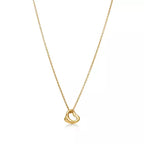 Tiffany Open Heart Gold Pendant Necklace—Iconic organic heart design and chain