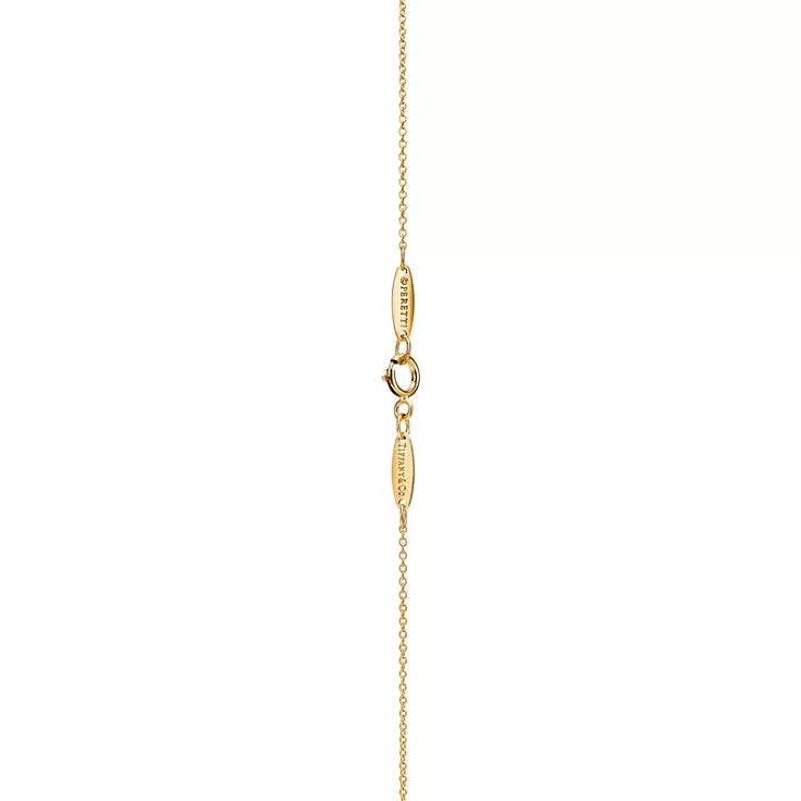 Tiffany Open Heart Gold Pendant Necklace—Iconic organic heart design and chain