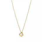 Tiffany Open Heart Gold Pendant Necklace—Iconic organic heart design and chain