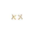 Tiffany T X Series Gold Earrings | Iconic "X" Stud Earrings — Women's Fine Jewelry
