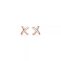 Tiffany Paloma's Graffiti X-shaped earrings in rose gold | Iconic "Kiss" stud earrings — Women's fine jewelry