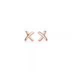 Tiffany Paloma's Graffiti X-shaped earrings in rose gold | Iconic "Kiss" stud earrings — Women's fine jewelry