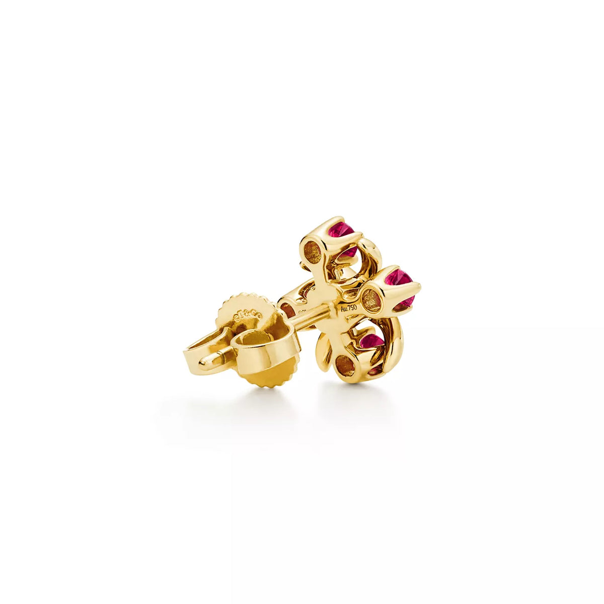 Tiffany Schlumberger gold stud earrings—iconic "X" motif crossover button-style studs.