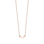 Tiffany T Smile Platinum Necklace—Medium Modern Curved Pendant