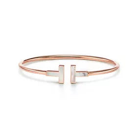 Tiffany T Wire Double-T Spiral Gold Bracelet