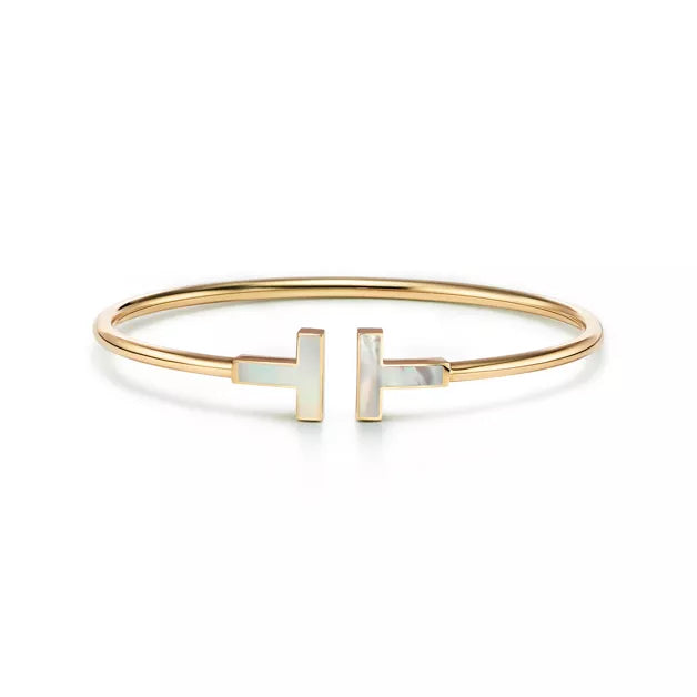 Tiffany T Wire Double-T Spiral Gold Bracelet