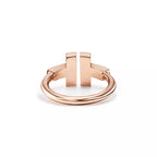 Tiffany T Wire Rose Gold Ring—Double T Open Ring