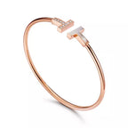Tiffany T Double T Rose Gold Bracelet—Iconic Double T Open Bracelet