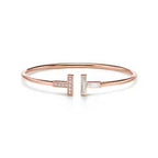 Tiffany T Double T Rose Gold Bracelet—Iconic Double T Open Bracelet