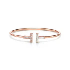 Tiffany T Double T Rose Gold Bracelet—Iconic Double T Open Bracelet