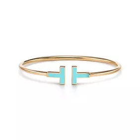 Tiffany Rose Gold T-Wire Double T Coil Bracelet