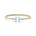 Tiffany Rose Gold T-Wire Double T Coil Bracelet