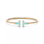 Tiffany Rose Gold T-Wire Double T Coil Bracelet