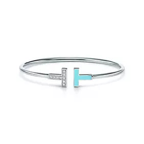 Tiffany T Collection White Gold Wire Bracelet — Iconic New York Elegance