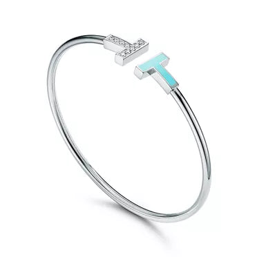 Tiffany T Collection White Gold Wire Bracelet — Iconic New York Elegance