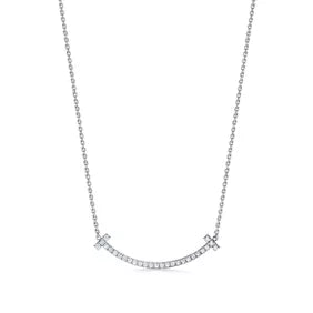 Tiffany T Smile Gold Pendant Necklace—Classic Curved Design