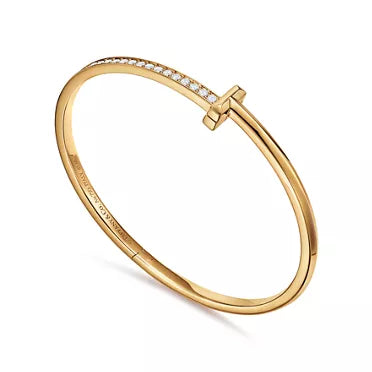Tiffany T T1 Narrow Hinged Bangle (Yellow Gold)