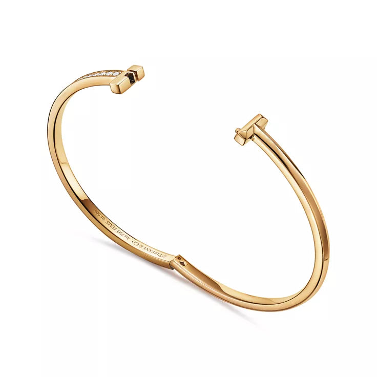 Tiffany T T1 Narrow Hinged Bangle (Yellow Gold)