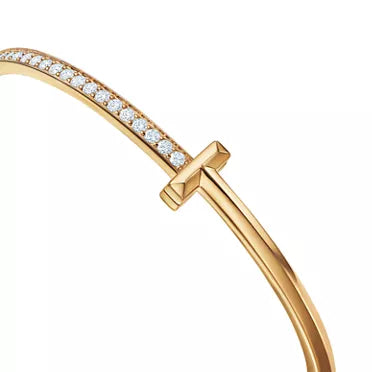 Tiffany T T1 Narrow Hinged Bangle (Yellow Gold)