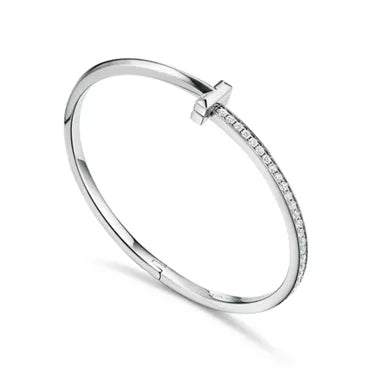 Tiffany T T1 Narrow Hinged Bangle in Platinum — Modern Elegance and the Iconic Spirit of New York
